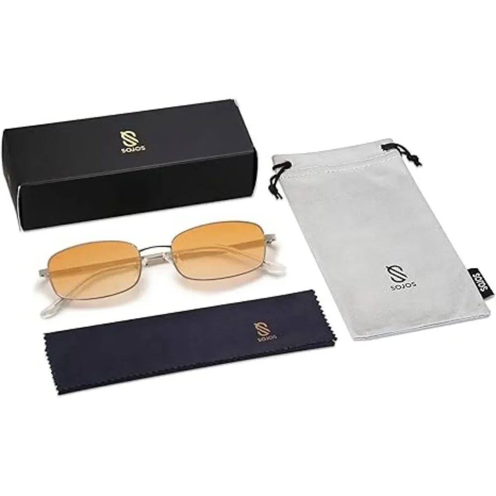 Trendy Small Y2K Rectangle Sunglasses for Women and Men Retro SJ1187